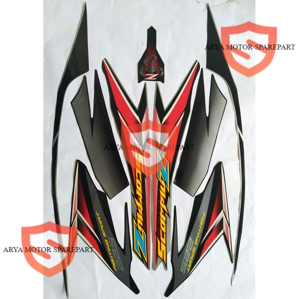 PROMO stiker striping yamaha scorpio z 2006 hitam ARYA MOTOR
