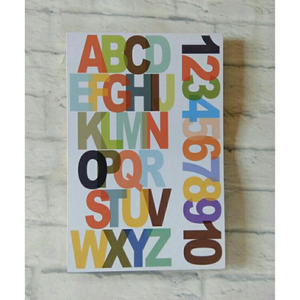 Poster anak edukasi anak Hiasan Dinding Poster Huruf Abjad Dan Angka abc alphabet