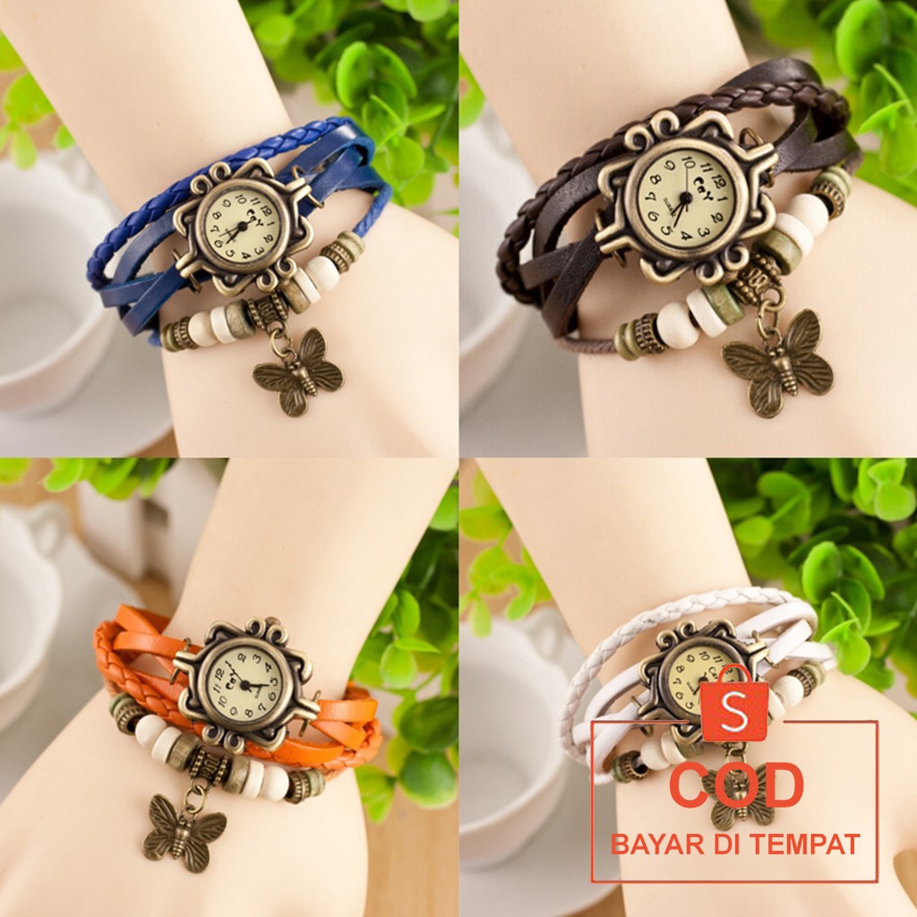 [✅COD] Jam Tangan Gelang Analog Watch Fashion Wanita Cewek Anti Air Murah Couple Original