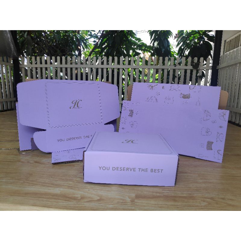 Dus Pink Purple Jims Honey Kotak Lilac Kardus Kado Box Exclusive Hampers Hantaran