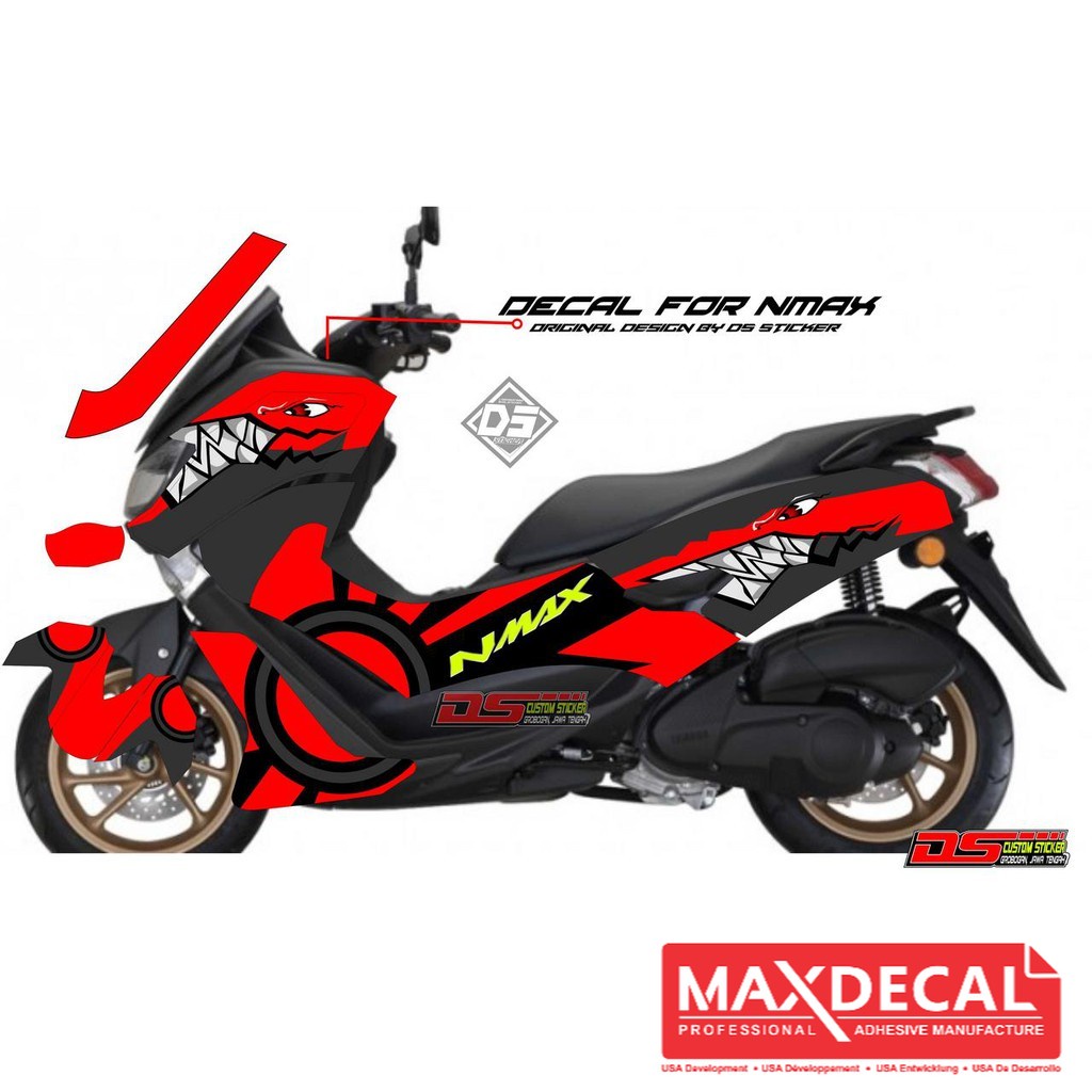 Stiker Decal NMAX Hiu Merah