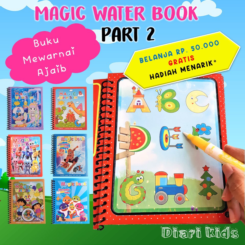 

Magic Water Book Part 2 Buku Gambar Mewarnai Ajaib