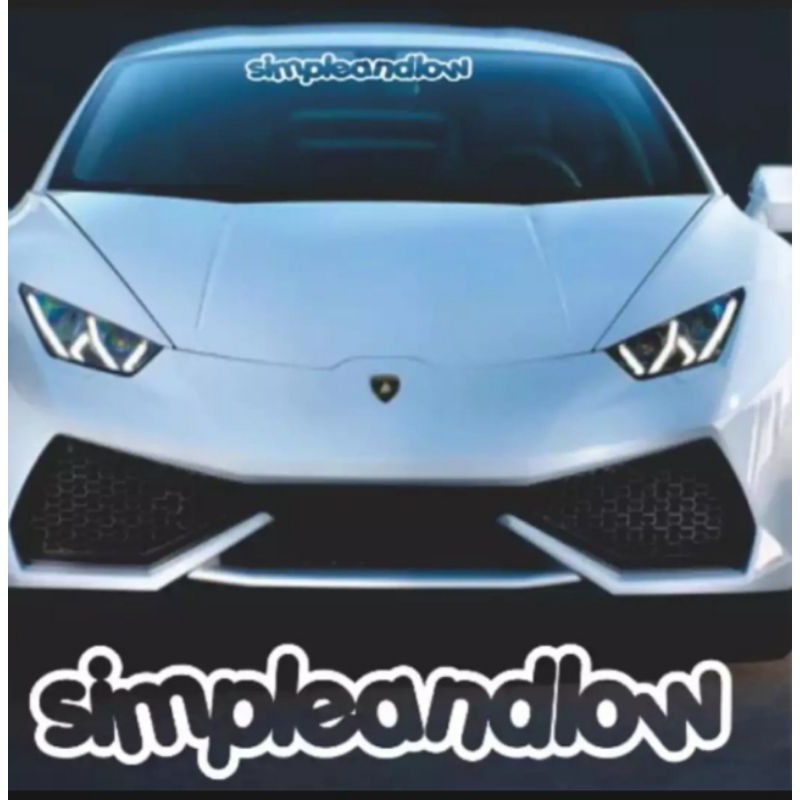 stiker mobil tulisan simpeandlow Stiker kaca mobil