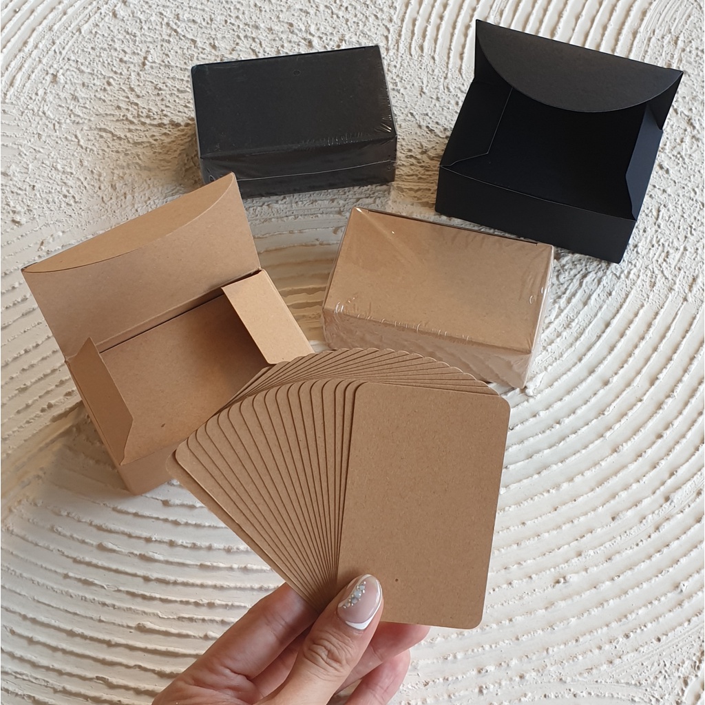 Blank Kraft Paper Card Set - Kartu Ucapan Kraft Isi 100 lembar