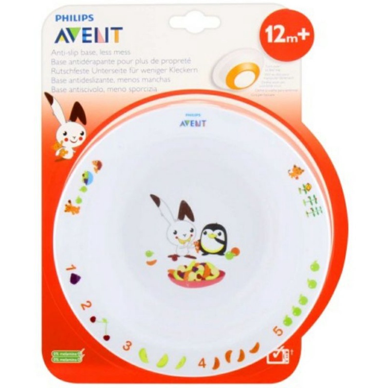 Philips Avent Big Bowl Toddler 12m+ / Mangkok Avent Anti Slip Piring Makan Bayi