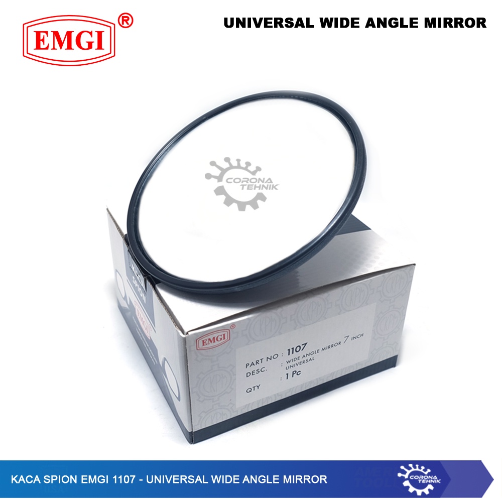 EMGI 1107 - Kaca Spion - Universal Wide Angle Mirror - Cembung - 7 Inch