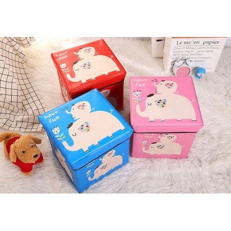 Animal Storage box / Tempat Mainan / Majalah /kursi organizer MOTIF RANDOM