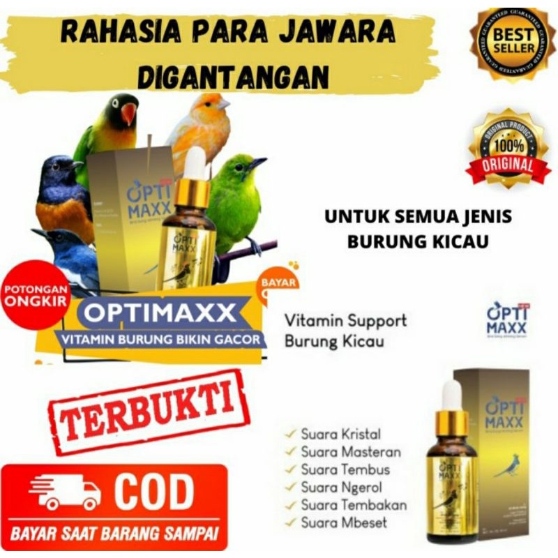 Optimaxx vitamin burung kicau gacor serum vitamin burung penggacor di gantangan