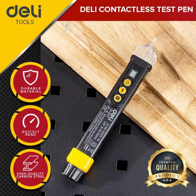 

Deli Contactless Test Pen / Tespen Non Kontak 12/48-1000V AC EDL8011