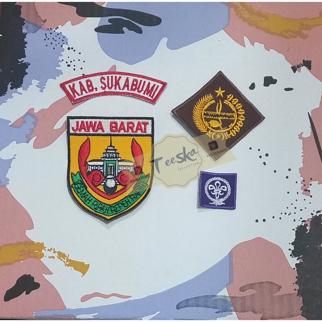 Jual Set Atribut Seragam Pramuka Logo Tunas Kelapa dan Wosm, Logo