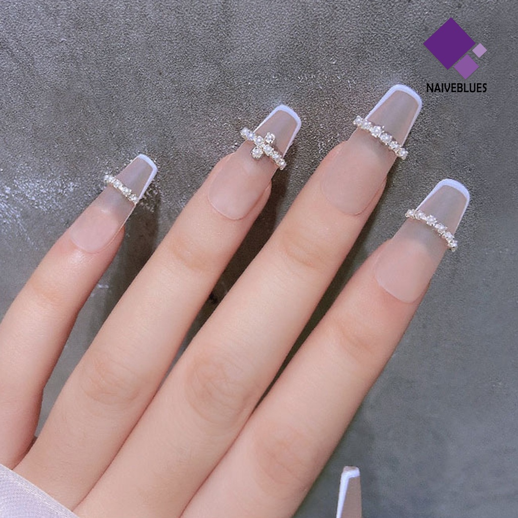 Naiveblue &gt; Rantai Berlian Imitasi Bahan Metal Untuk Dekorasi Nail Art DIY