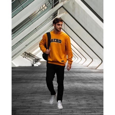 SWEATER CREWNECK PRIA AEROSTEET YELLOW