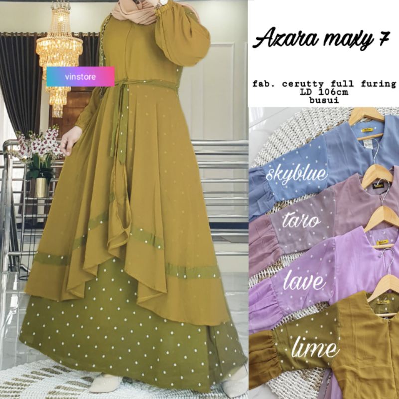 (BISA COD) AZARA MAXY 7 // GAMIS WANITA ORI VINSTORE