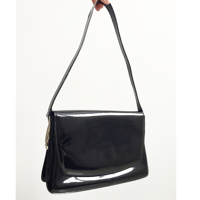 AIGNER SHOULDER BAG BLACK GLOSS