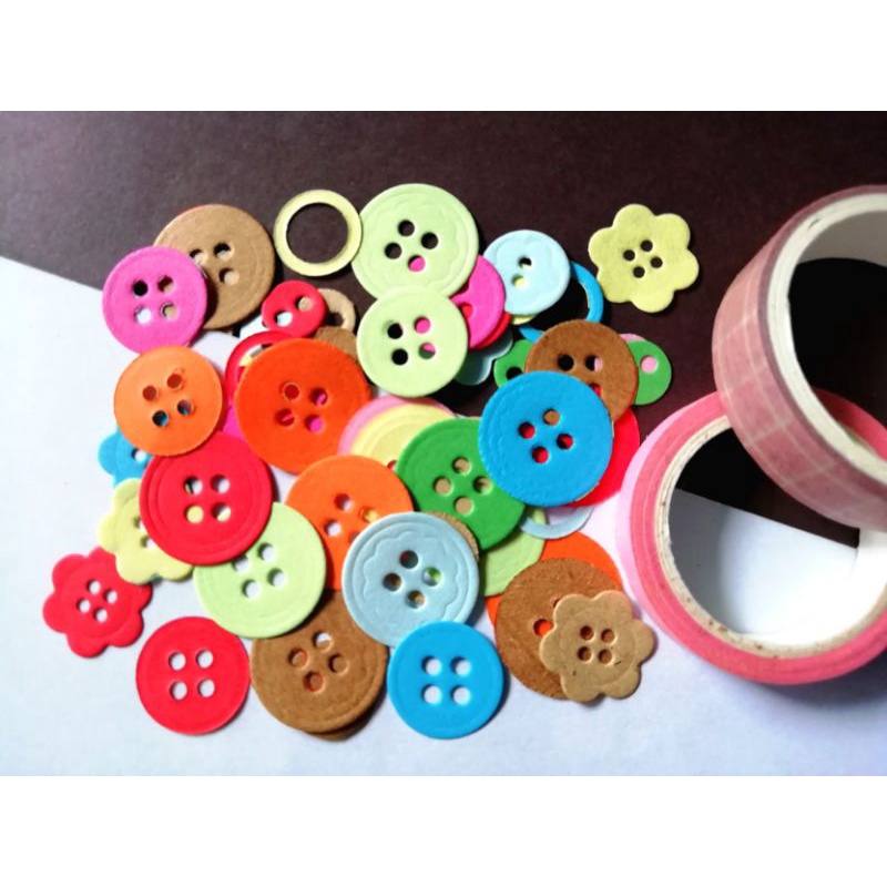 

kertas die cut kancing jurnal kartu ucapan scraftbook