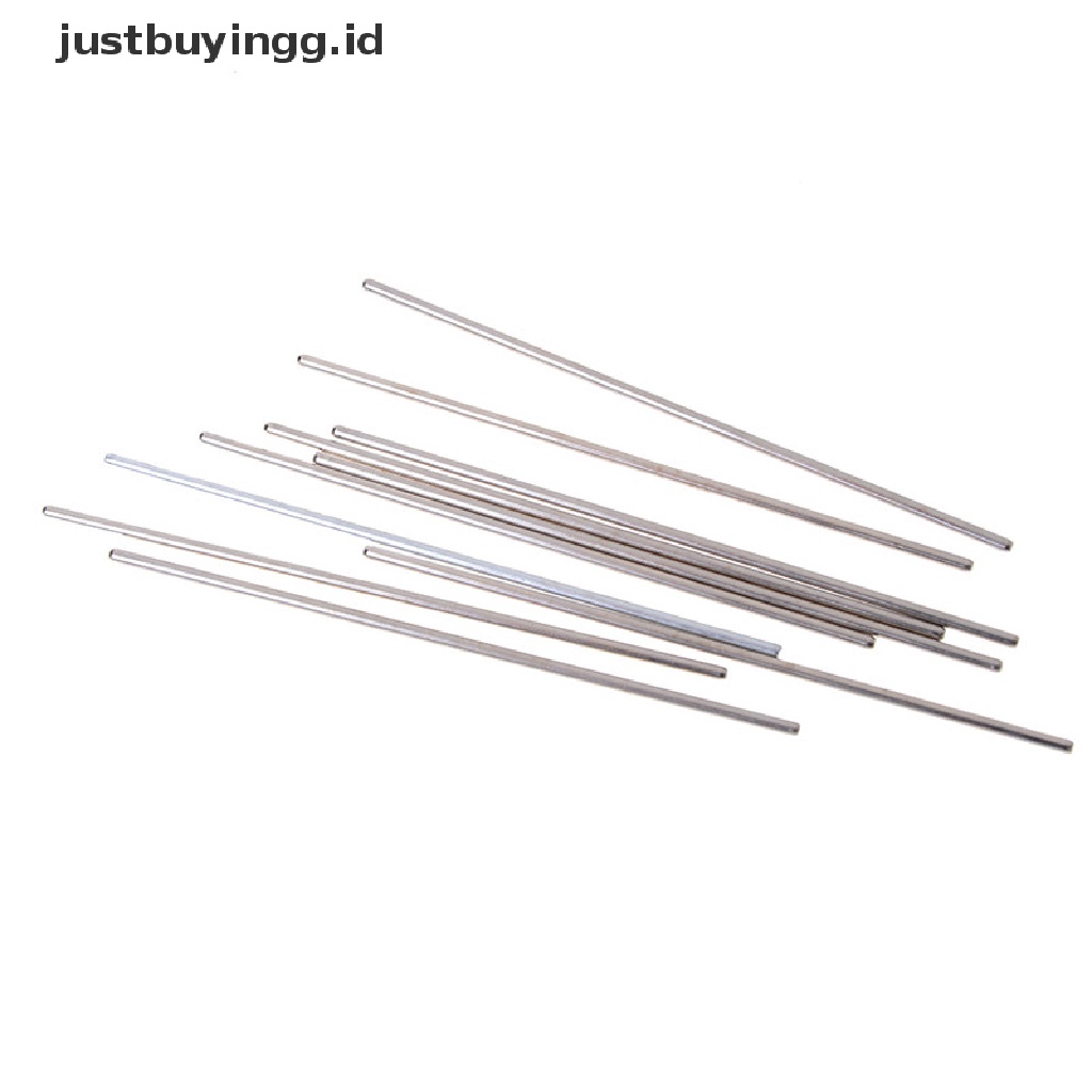 [justbuyingg.id] 10Pcs 2*100mm Metal Model Axle Gear Shaft Diameter 2mm DIY Toy Car Accessories ID