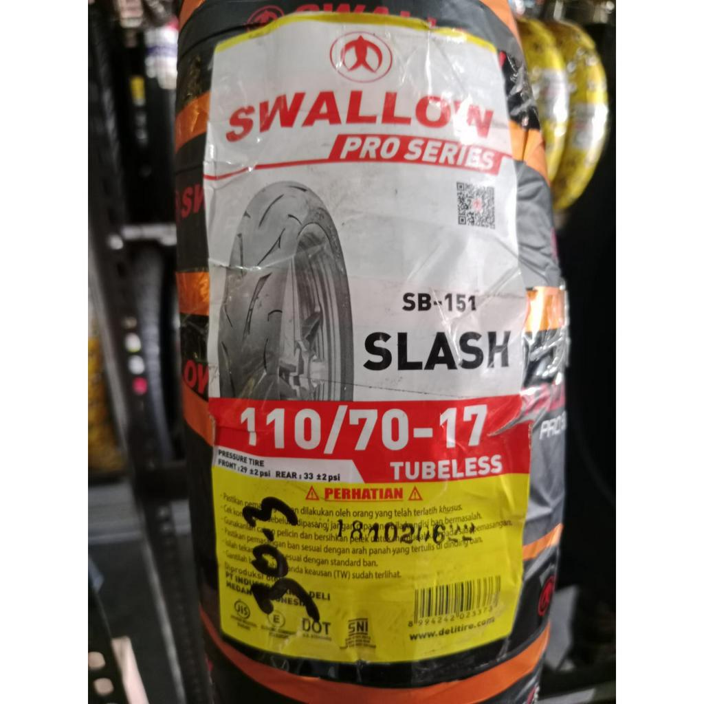 110 70 17 Slash SB 151 Ban Luar Tubeless Ring 17 Swallow Pro Series