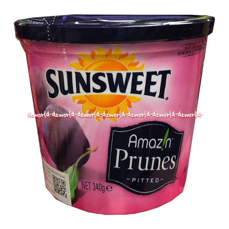 Sunsweet Amazing Prunes Pitted 340gr Buah Plum Kemasan Cup Sun Sweet Kaleng