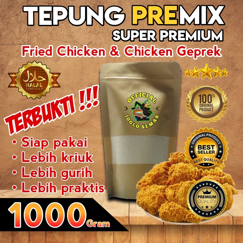 

Tepung Siap Pakai Original Anti Gagal Kualitas Super Premium 1000 gram