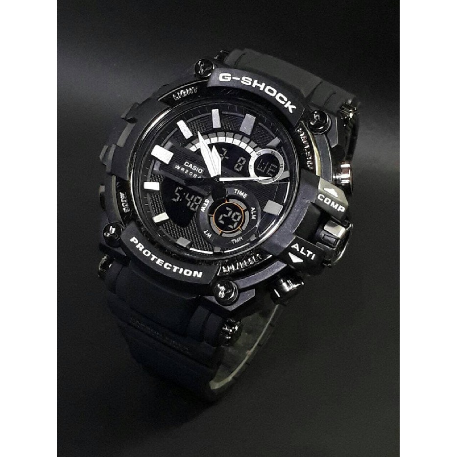 Jam tangan SPORT New G-SHOCK G Shock GST201 black white