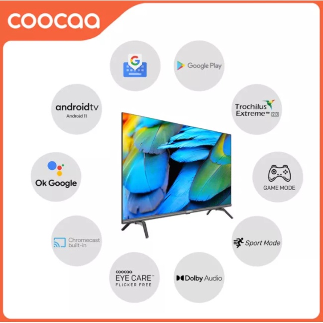 ANDROID TV COOCAA 40 inch HD TV 40S7G Android 11.0