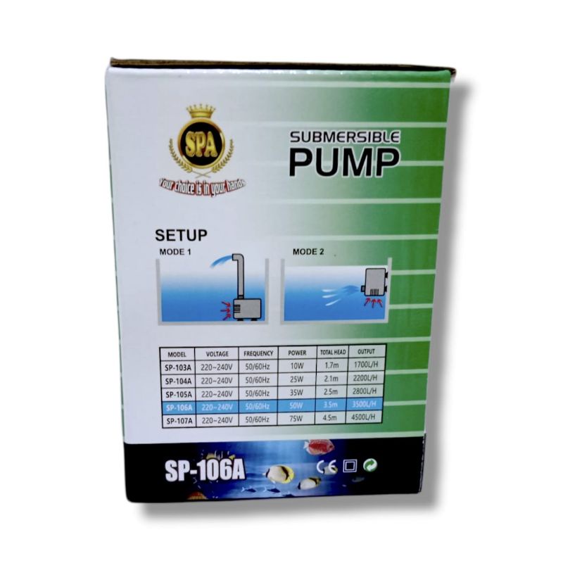 PROMO MURAH Pompa Kolam hidroponik Submersible SPA SP 106A