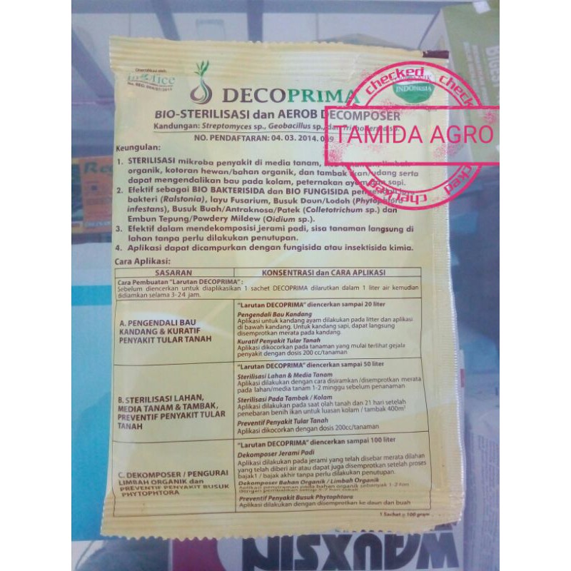 DECOPRIMA Bio-sterilisasi Dan Aerob Decomposer