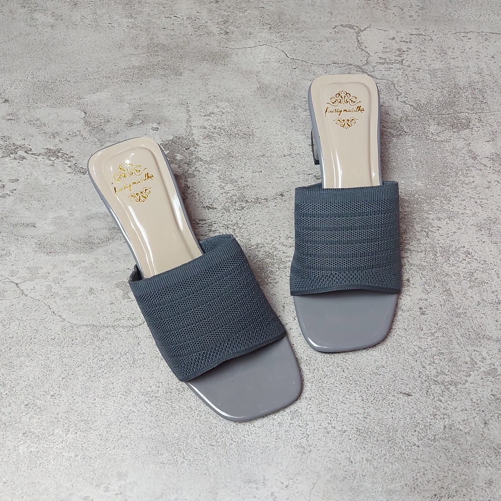 Sandal Hak Tahu Wanita Rajut Import JL01