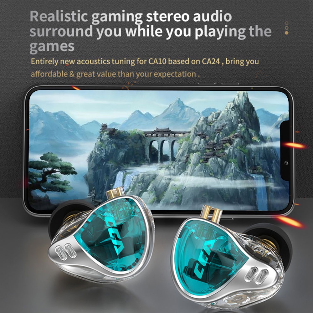 Cca CA10 Earphone In Ear HiFi Dengan Kabel 10mm Untuk Olahraga