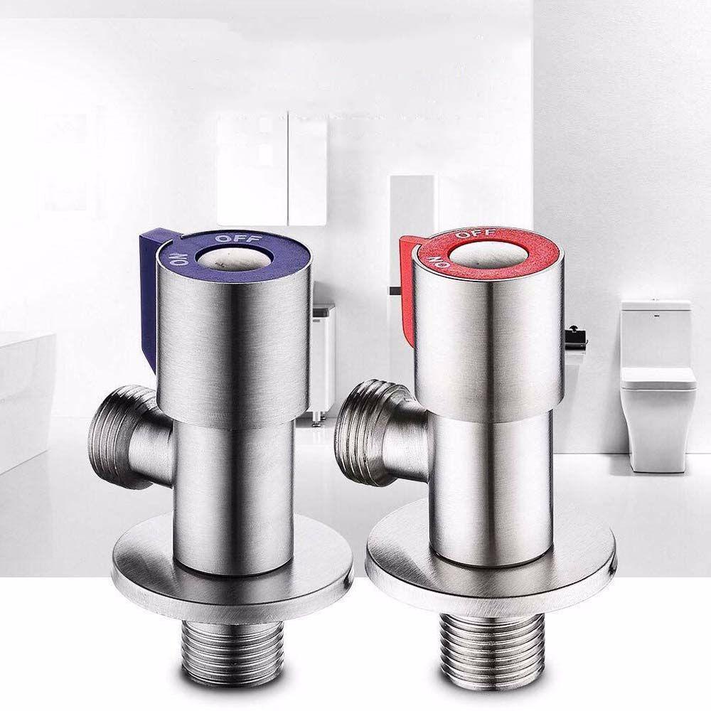 Lanfy Angle Stop Valve Air Stainless Steel Untuk Kamar Mandi Dapur Toilet Wastafel Basin Faucet Valve