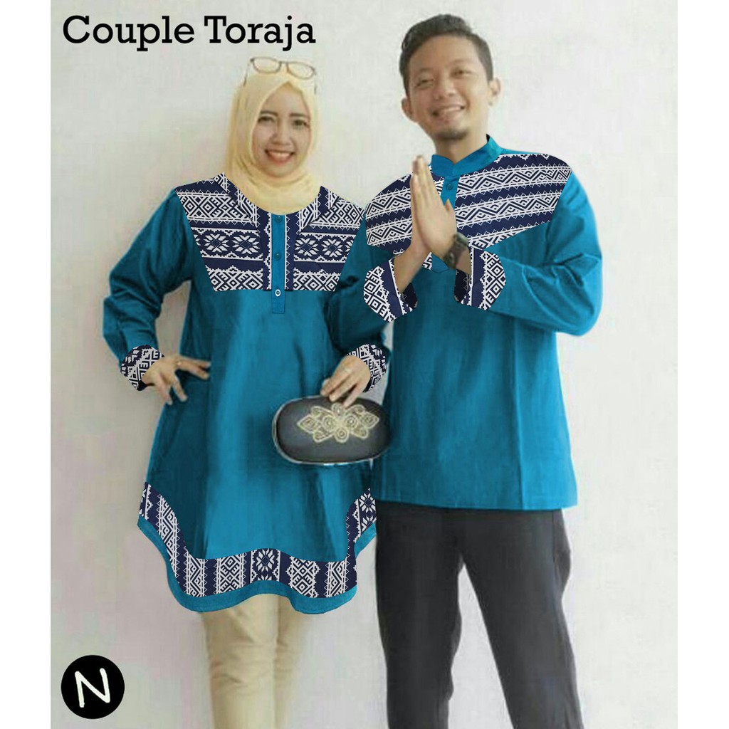 CGF 10404 BAJU COUPLE TORAJA Baju Muslim Pria dan Wanita Model Terbaru,Terkini,Termurah dan Terlaris