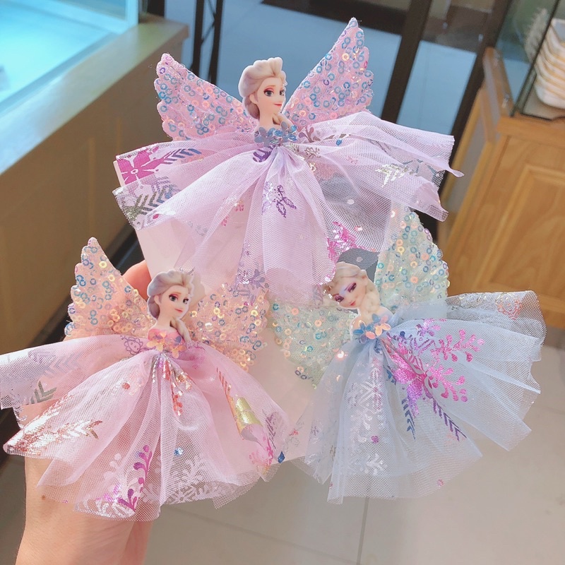 JEPIT RAMBUT ANAK KARAKTER PRINCESS FROZEN RUMBAI KOREA