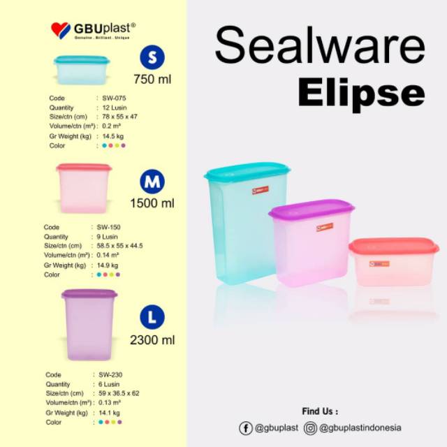 Toples plastik  elipse medium GBU plast
