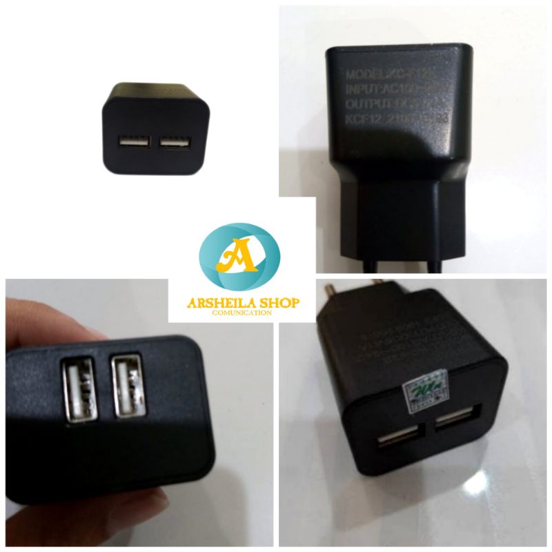 Adaptor charger Ht wln original 2 port usb