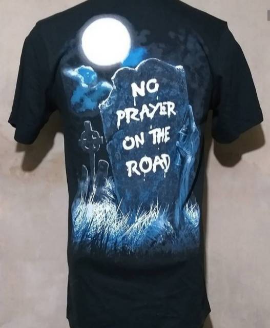 T-Shirt Unisex M No Prayer On The Road Black