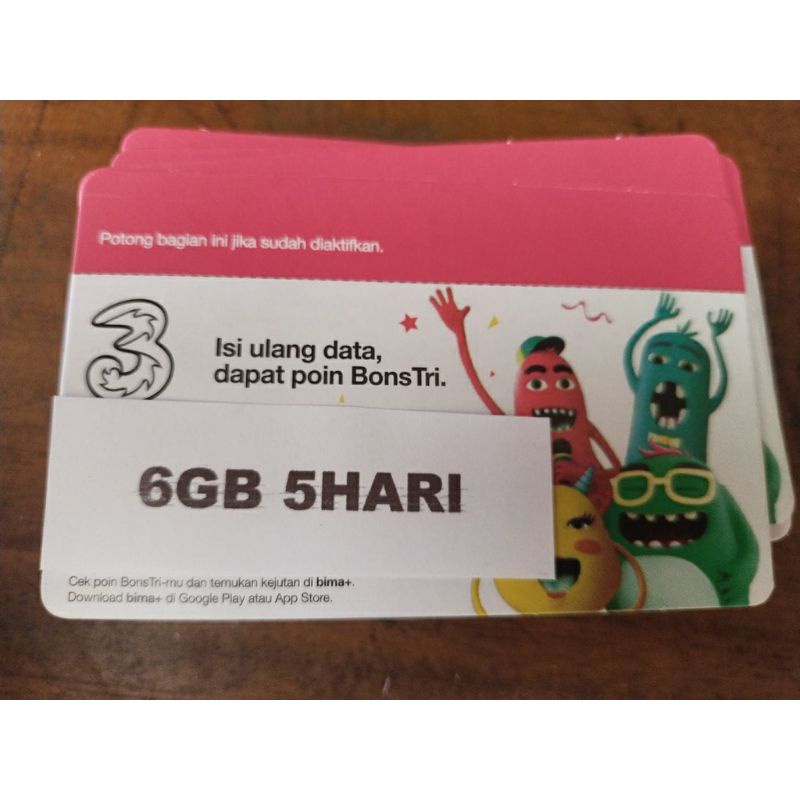 Voucher Tri Three 3 Mini 6 GB 5 Hari