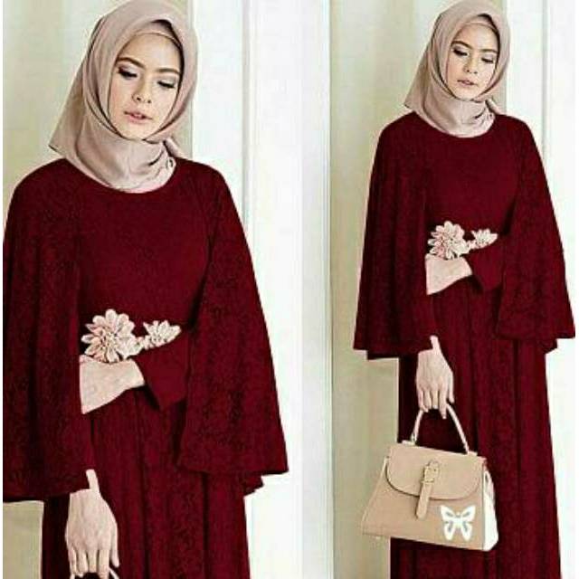 Maxi Regina, maxi dress, dress muslim, gaun muslim, gamis, dress brukat, baju lebaran, gamis lebaran