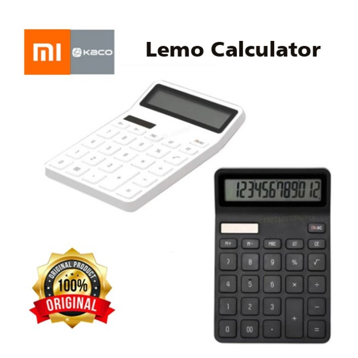 

Kalkulator Xiaomi Lemo Desktop Photoelectric Dual Drive 12 Number