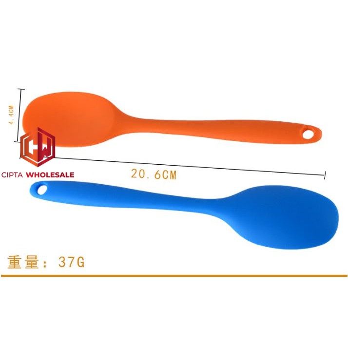 Spatula sendok Spoon sutil silicone tahan panas food grade silikon