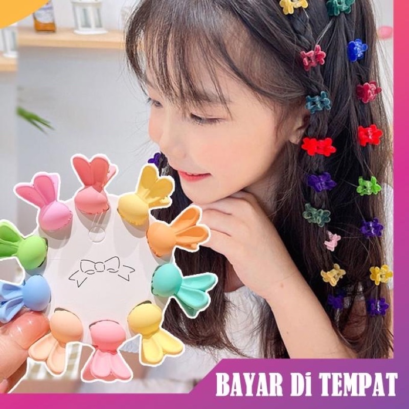 Jepit Rambut Mini Anak Korea Glossy 10pc