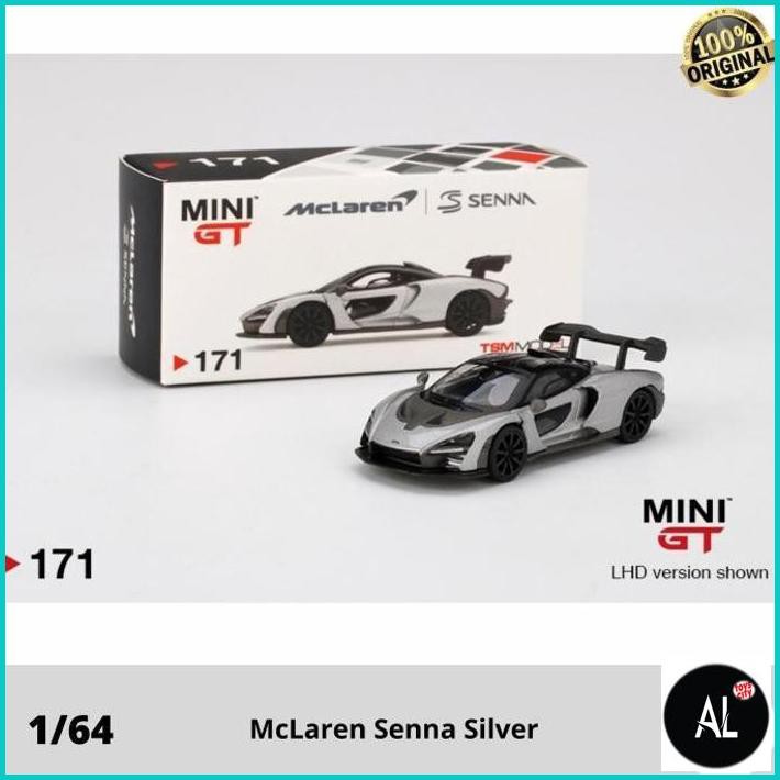 Al Minigt Mclaren Senna Silver Mini Gt