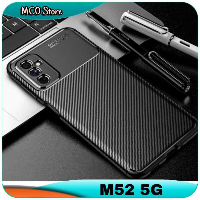Casing Samsung Galaxy M52 5G M 52 5G  New Original Carbon Slim Fit Case Soft Cover