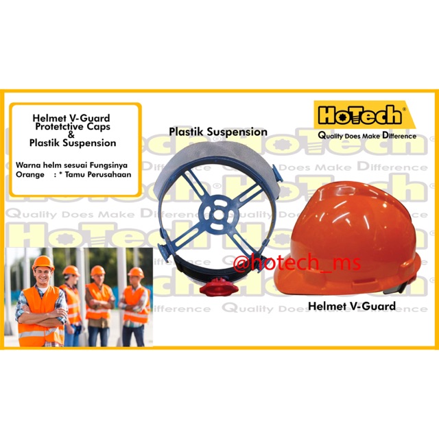 Helm Proyek / Safety Helmet / Plastic Suspension Orange