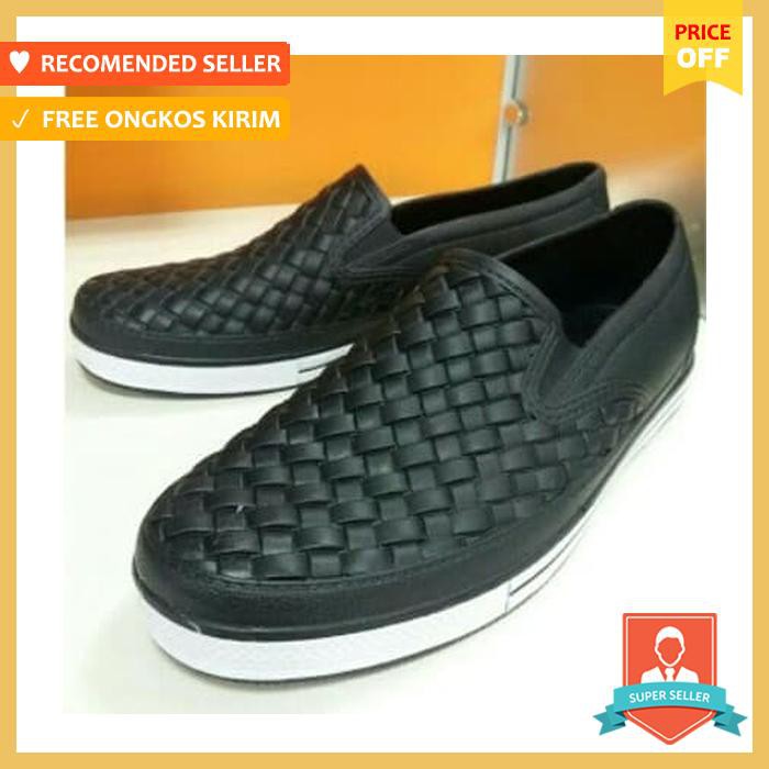 Slip On  Pria - Sankyo Saf1125 Sepatu Karet Sankyo Sepatu Casual Karet Motif Kanvas - Sepatu Pria