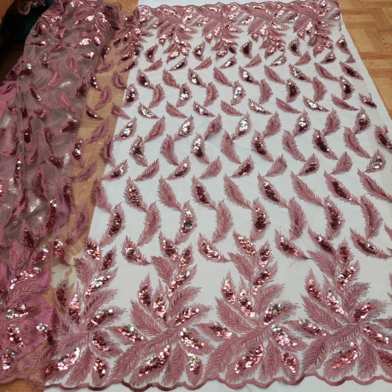 kain tille payet. brokat payet. lace border payet. murah