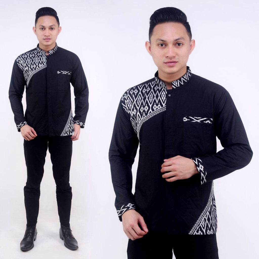 BAJU KOKO PRIA LENGAN PANJANG - KOKO MUSLIM - BAJU KOKO MURAH - BAJU LEBARAN - KOKO PRIA MODERN