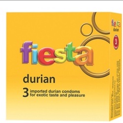 Kondom Fiesta Durian isi 3 Pcs - Kondom Rasa Durian