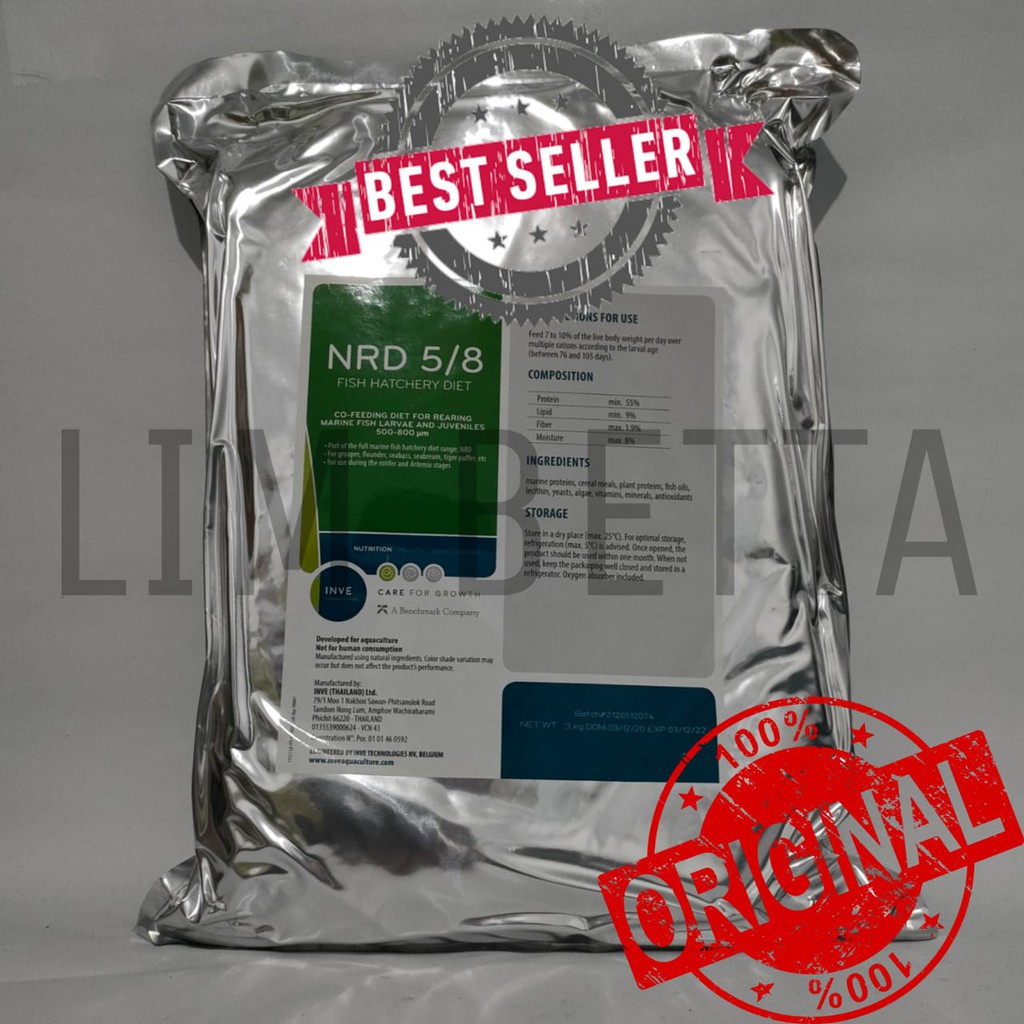 PELET NRD 5/8 KEMASAN 3 KG / NRD 500-800 MIKRON