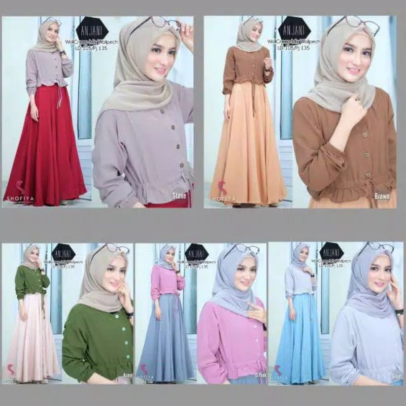 Anjani dress fashion muslim terlaris