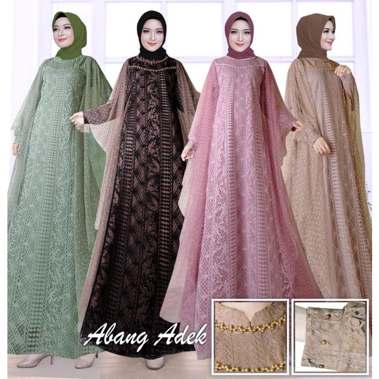 GAMIS KAFTAN BRUKAT ABANG ADEK COLLECTION GAMIS KONDANGAN GAMIS PESTA MUSLIM GAMIS KEBAYA GAMIS KAFT